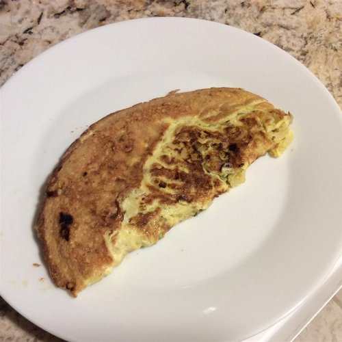 Omelette aux œufs et au pesto de portobello