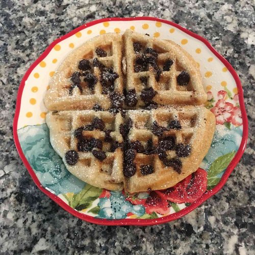 Gaufres aux pépites de chocolat et à la noix de coco