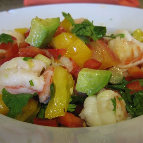 Salade de crevettes à l'avocat et à la lime (Ensalada de Camarones con Aguacate y Limon)