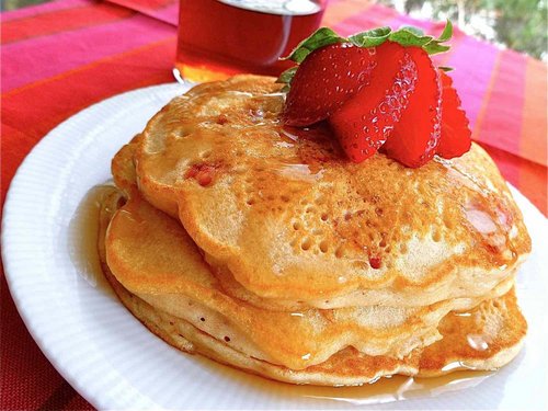 Pancakes Fraise Vanille