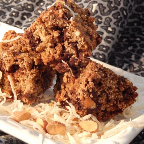 Barres déjeuner au chocolat, aux amandes et à la noix de coco — Image 1